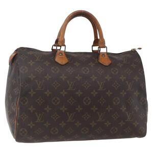 LOUIS VUITTON Monogram Speedy 35 Hand Bag M41524 LV Auth 149738